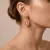 Oorbel in high fashion, ovaal met kleurdetails