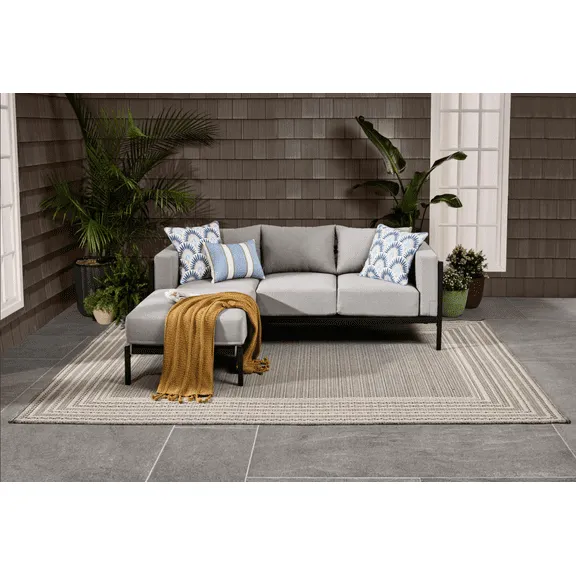 Rollback Better Homes & Gardens Marlow Outdoor 2pc Patio Sectional, Gray $348.00 Was $424.00