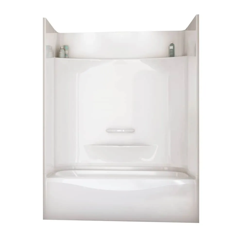 MAAX Essence 60L x 30W x 80H in. 2-in-1 Tub Shower Kit - Shower Stall with Right Drain Bathtub and Bathtub Wall Surround (No Door)