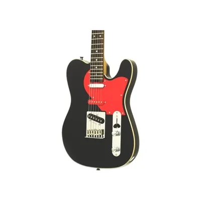 ARIA 615-WJ - TE-STYLE ELEC GUITAR - BLACK WITH RED PICKGUARD