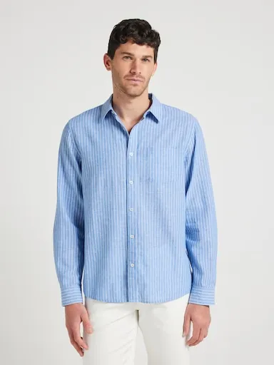 Just Jeans Linen Blend Stripe Shirt