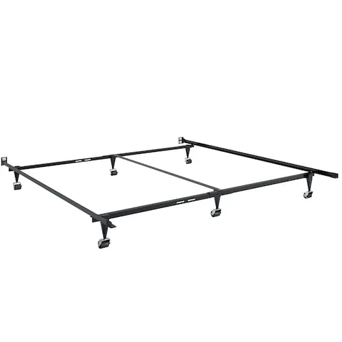 Adjustable Queen or King Black Metal Bed Frame