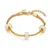 Armband in edelstaal, 3 zirkonia