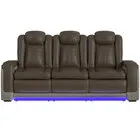 Elements Lantana Power Motion Sofa - Rocky Brown/Grey