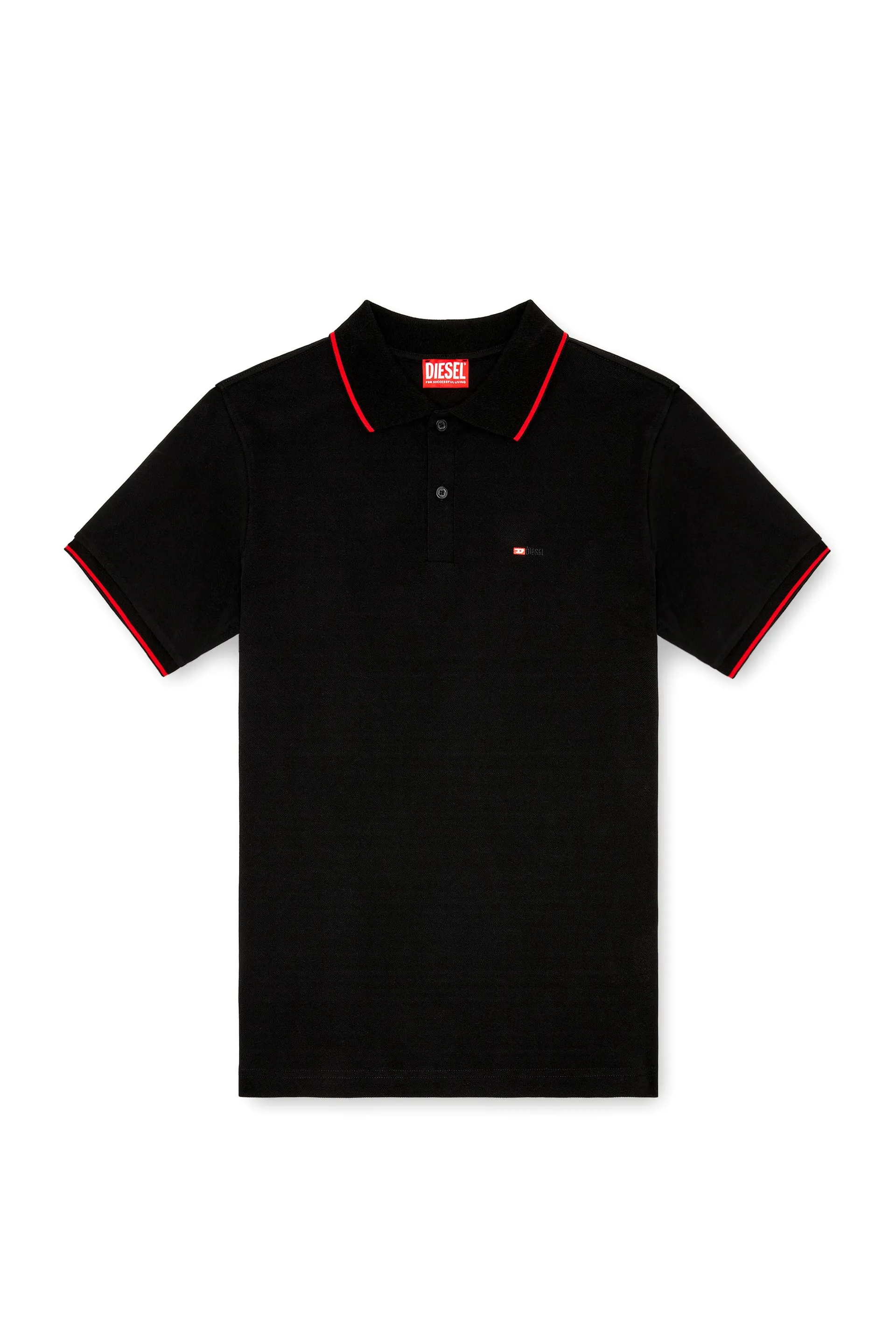Polo shirt with micro Diesel embroidery