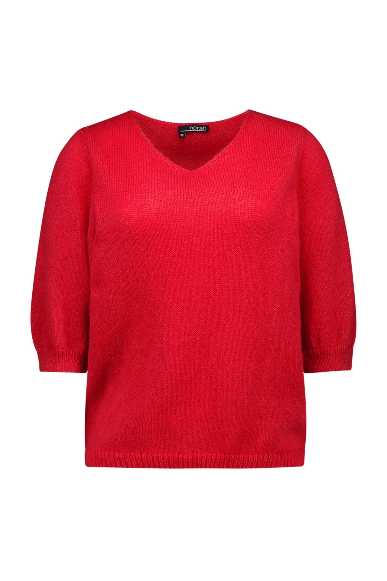 Fijngebreide koraalkleurige trui