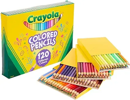 Crayola Colored Pencils Set for Kids (120ct), Cute School Supplies
