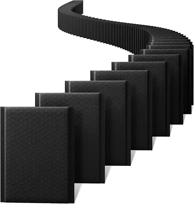 Metronic Bubble Mailers 6x10 Inch 100 Pack Black Usable Size 6x9" Opaque Padded Envelopes Waterproof Bubble Envelopes Cushioning Mailer for Small Business Mailing Makeup Jewelry Gifts