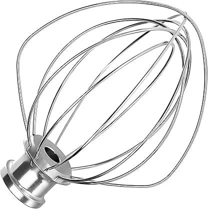 KN256WW Stainless steel 6-wire mixer, kitchen aid whisk attachment, compatible with 5plus-6Quart Bowl lift Stand mixer, Food grade, suitable for mixing cream and cake, dishwasher washable KN256WW Stainless steel 6-wire mixer, kitchen aid whisk…