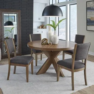 Zealand 54" Round Dining Table and 4 Chairs