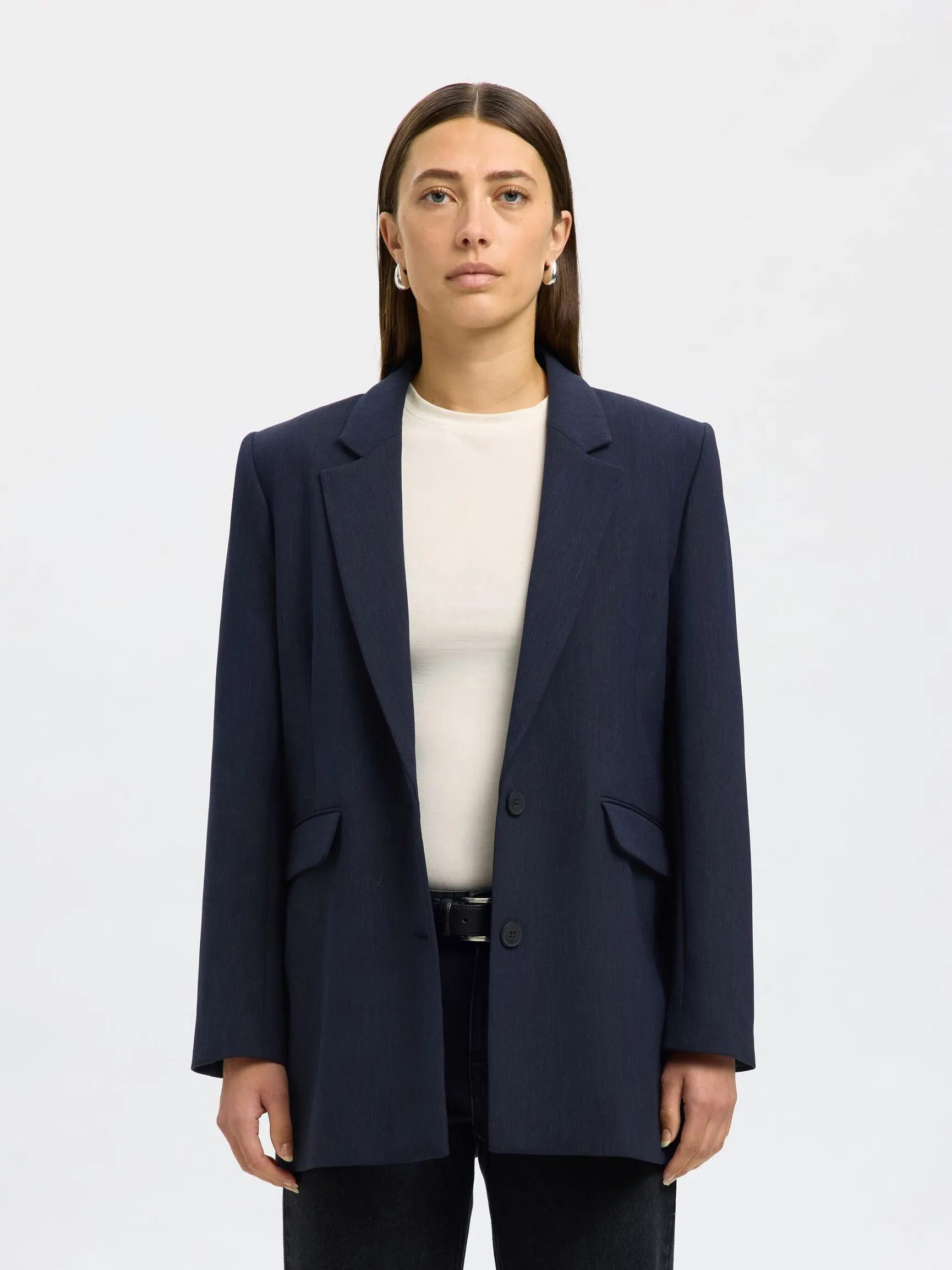 VISKOSEBLANDING OVERSIZED BLAZER