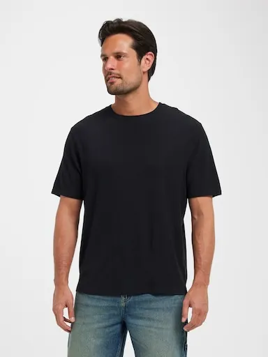 Just Jeans Short Sleeve Textured Modal Tee