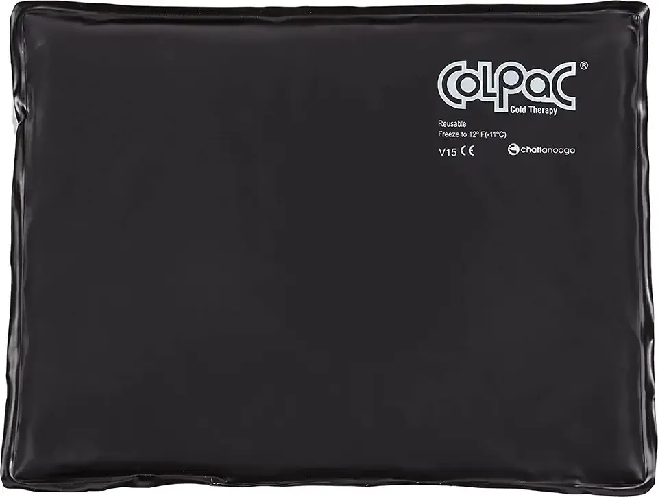 Chattanooga ColPac - Reusable Gel Ice Pack - Black Polyurethane - Standard - 10 in x 13.5 in - Cold Therapy - Knee, Arm, Elbow, Shoulder, Back - Aches, Swelling, Bruises, Sprains, Inflammation