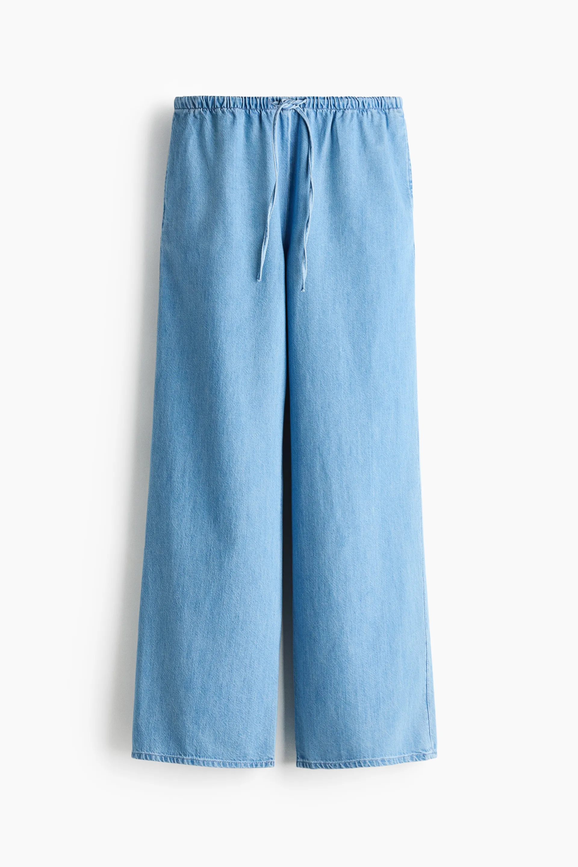 Denim drawstring trousers