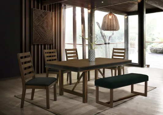 Midnight 6 Pcs Dining Set by Best Home