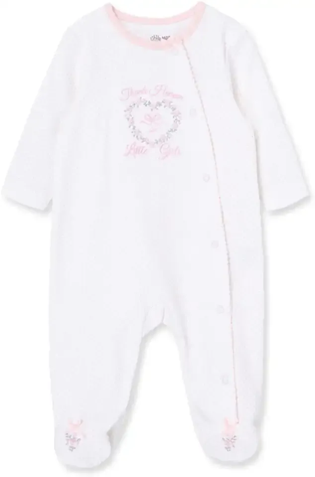 Clothes for Baby Girls' 100% Cotton Scratch-Free Tag Footie Sleeper, Preemie to 9 Months