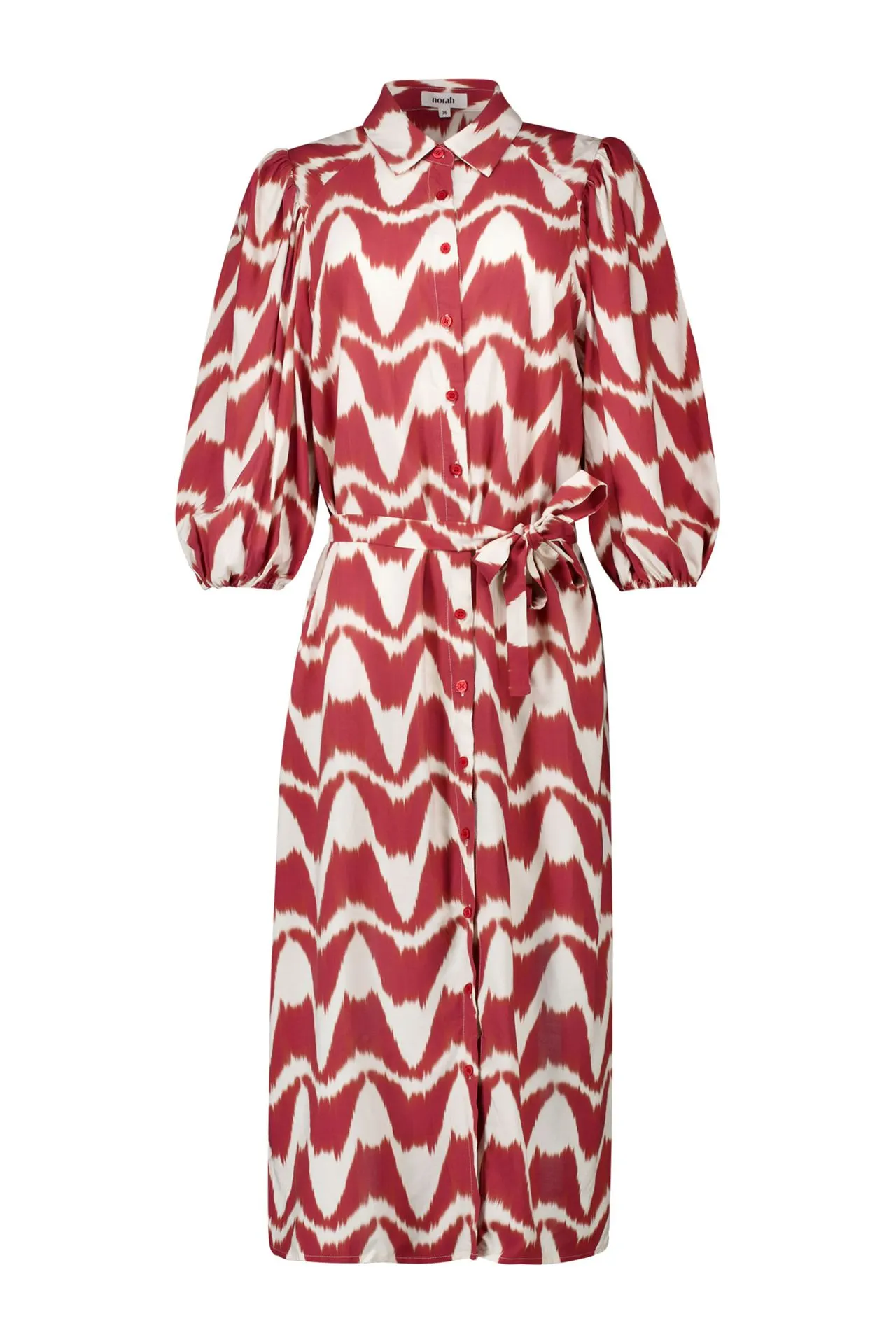 Donkerroze maxi jurk met grafische print