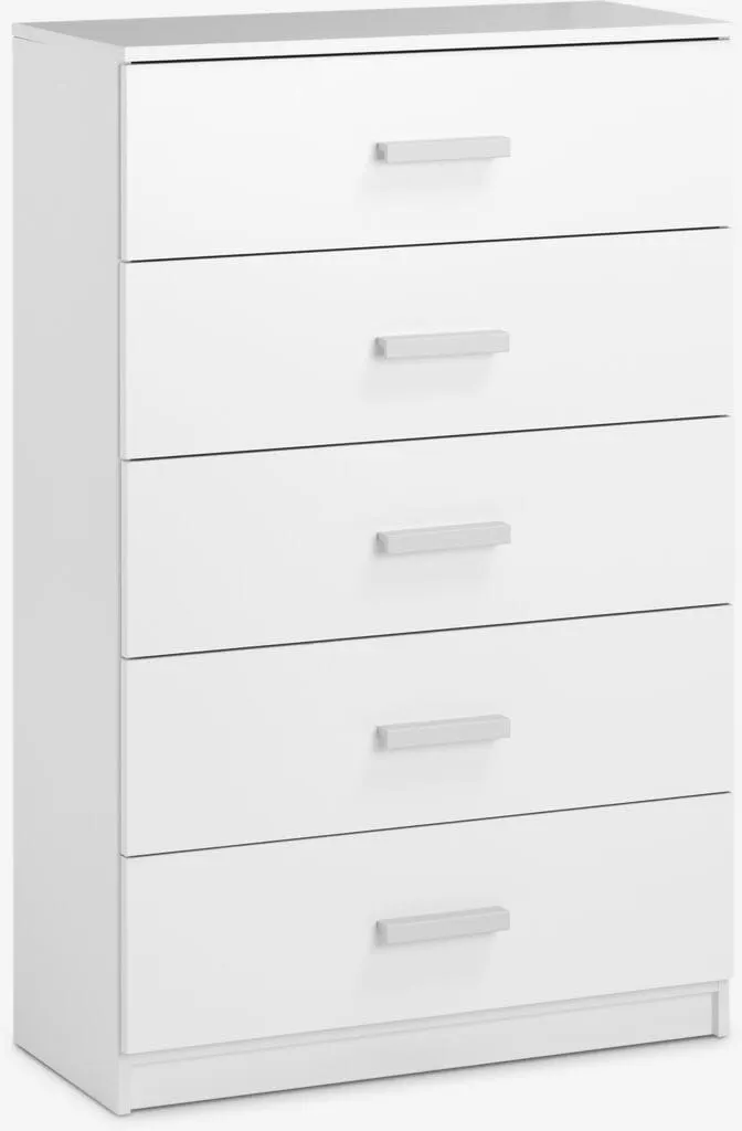 Cassettiera 5 cassetti TAPDRUP larga bianco