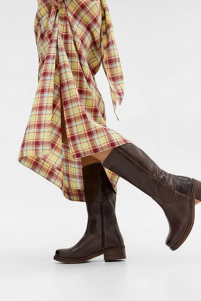 Stivali in Pelle Pull-On Marrone Scuro BDG