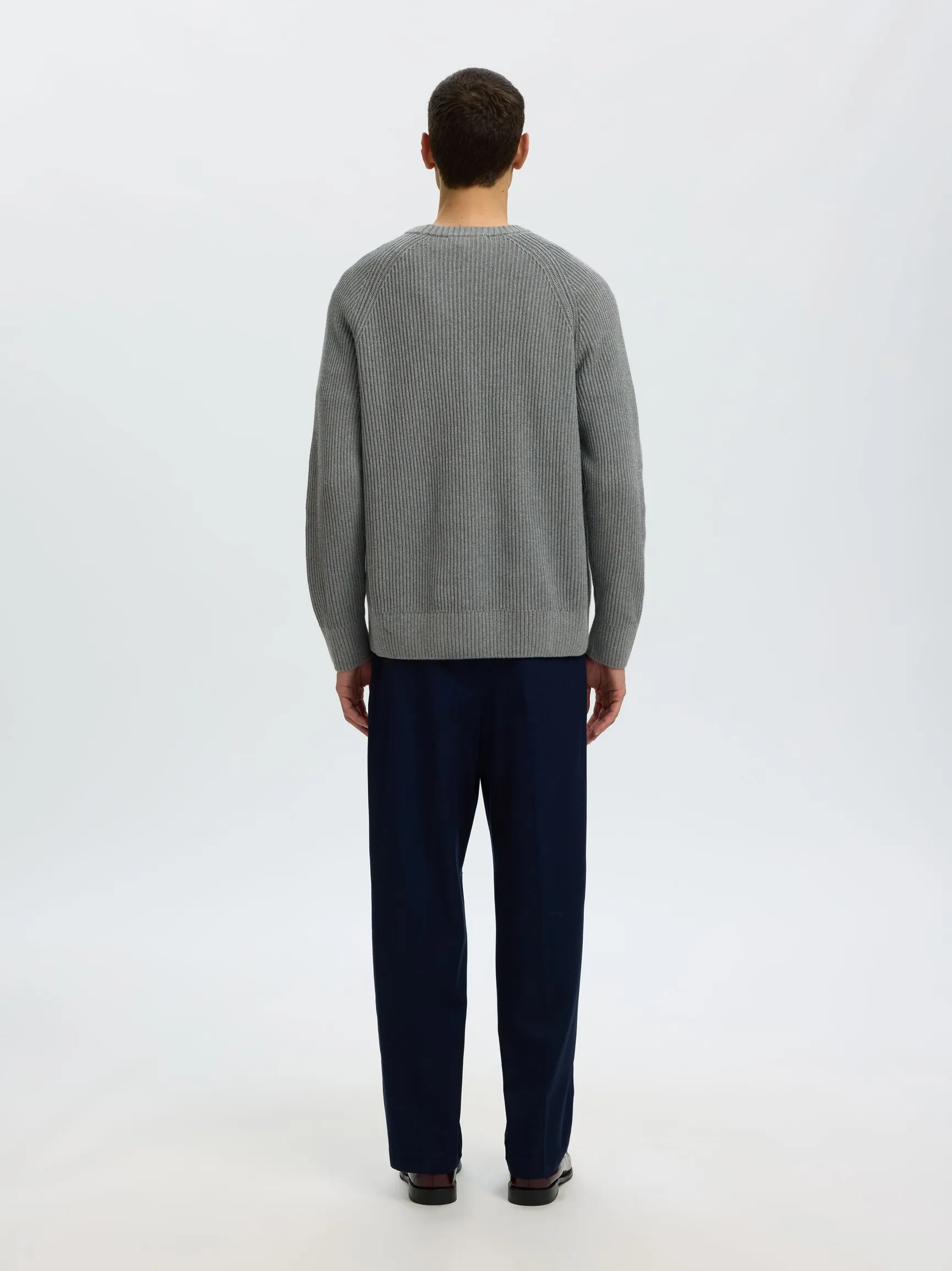 BOMULL STRIKKET PULLOVER
