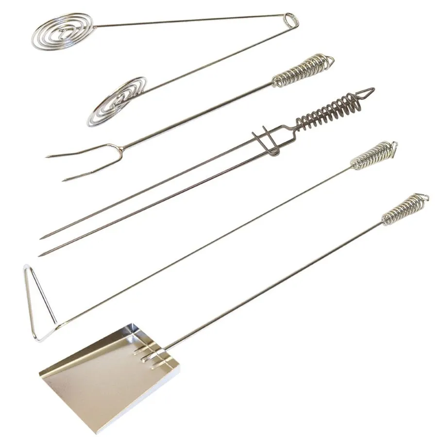 Set de 5 accesorios parrilleros niquelados Broksol