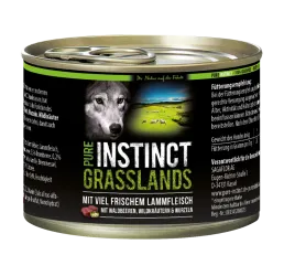 PURE INSTINCT GRASSLANDS mit Lamm für Hunde 6 x 200 g