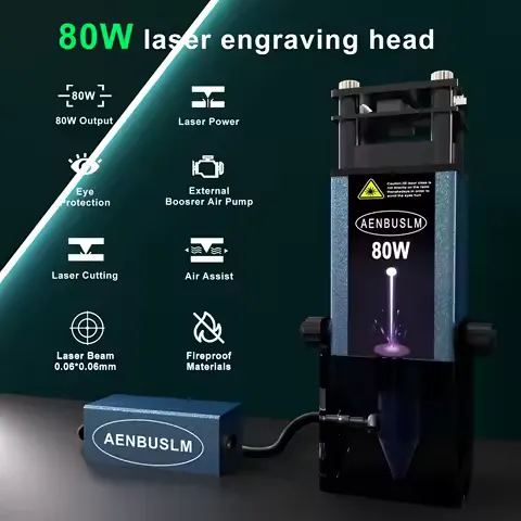 AENBUSLM 40W 80W Laser Engraving Head 450nm Blue Light Laser Module CNC Laser Cutting Machine DIY Engraver Woodworking Tools