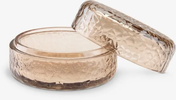 Voorraadpot GENEVAD Ø10xH6cm glas bruin