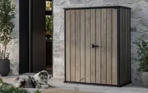 Armadio alto ASHWOOD VERTICAL STORE KETER in polipropilene, beige L 140 x H 170.4 x P 73.6 cm 2 ante