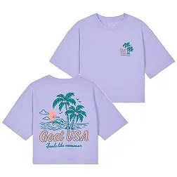 GOAT USA Feels Like Summer Girls' Crop T-Shirt