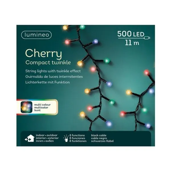 Kaemingk LED Cherry Compact Twinkle verlichting 500 LEDs multicolor 11m buitengebruik