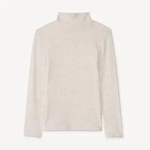 Sous-pull scintillant effet côtelé à col cheminée pour fille