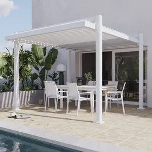 Pergola bioclimatica 320x358 cm in alluminio, bianco - Clima Odyssea NATERIAL