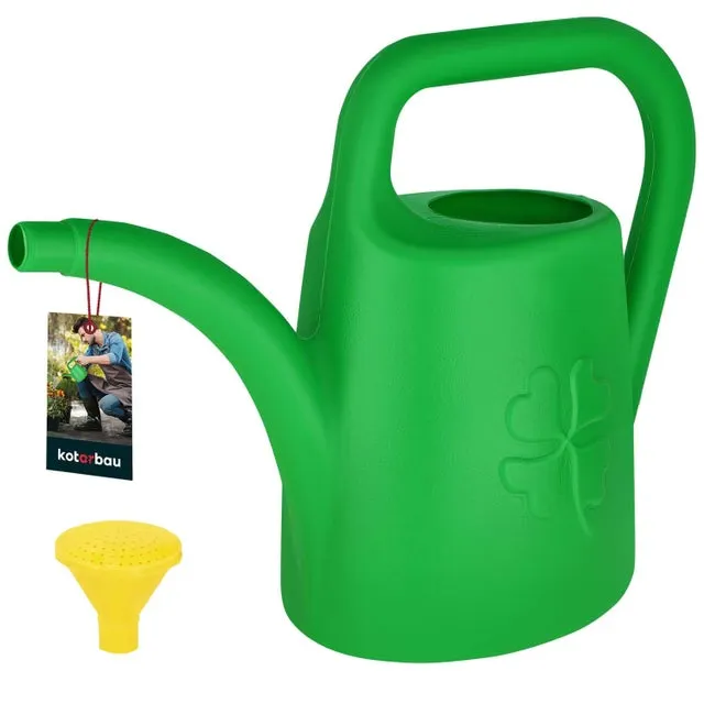 Annaffiatoio - Plastica - 4,5 L - Verde - Innaffiatoio - Annaffiatoio Giardino - con Doccia Rimovibile - per Piante da Interno Esterno KOTARBAU