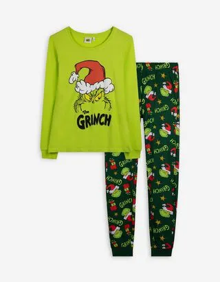 Pigiama completo (maglia + pantaloni) - The Grinch - verde