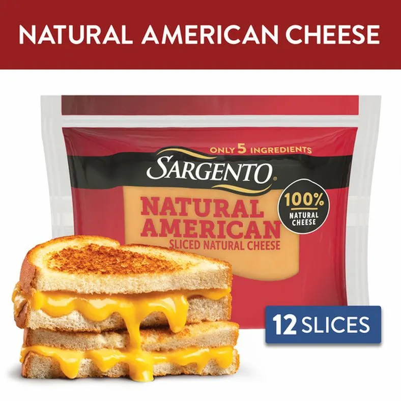 Sargento Natural American Sliced Cheese, 12 Slices