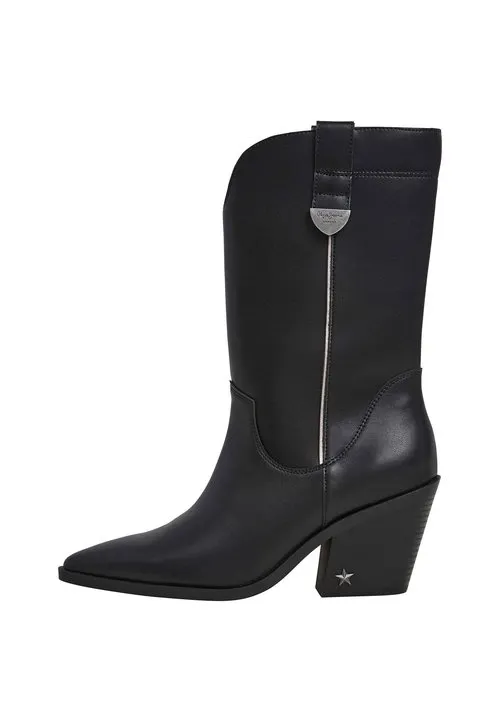 GINA WESTERN W - Boots med høye hæler - black