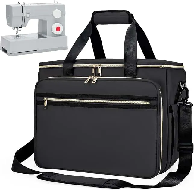 Anitor Sewing Machine Carrying Case with Removable Bottom Padding | Sewing Machine Bag Fits for Singer, Brother, Janome, Most Standard Se…