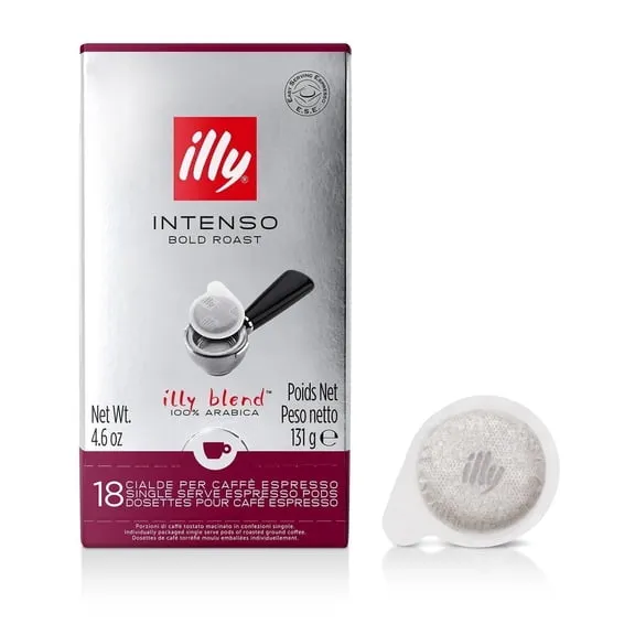 illy E.S.E. Espresso Pods, Intenso Bold Roast, 100% Arabica, 18 Ct
