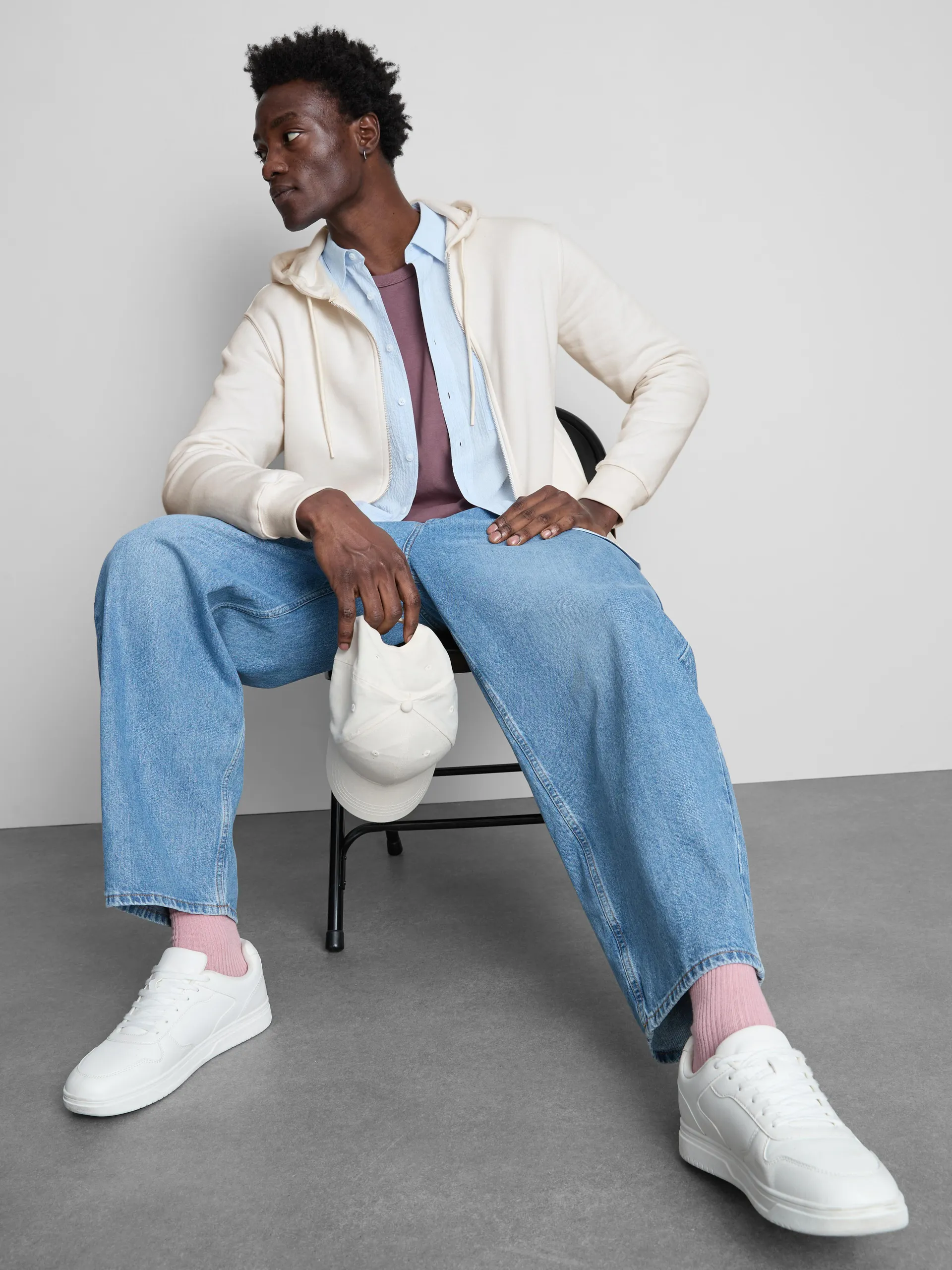 Sweat à capuche zippé Essential