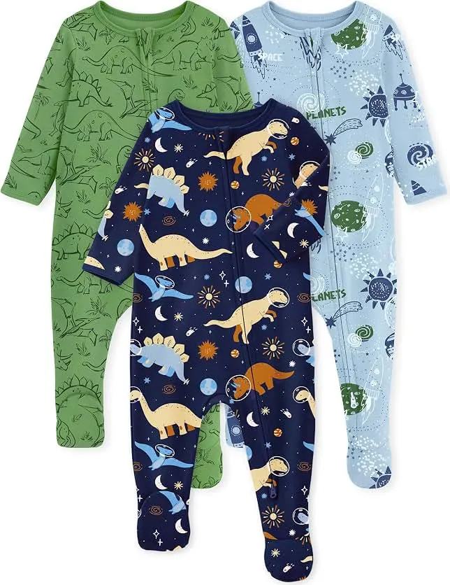 Yoofoss Baby Pajamas 100% Organic Cotton Newborn Sleepers Boy Girl Clothes | Two Way Zipper Footed Pjs for Newborn 0-3 3-6 6-9 12 18 24 M…