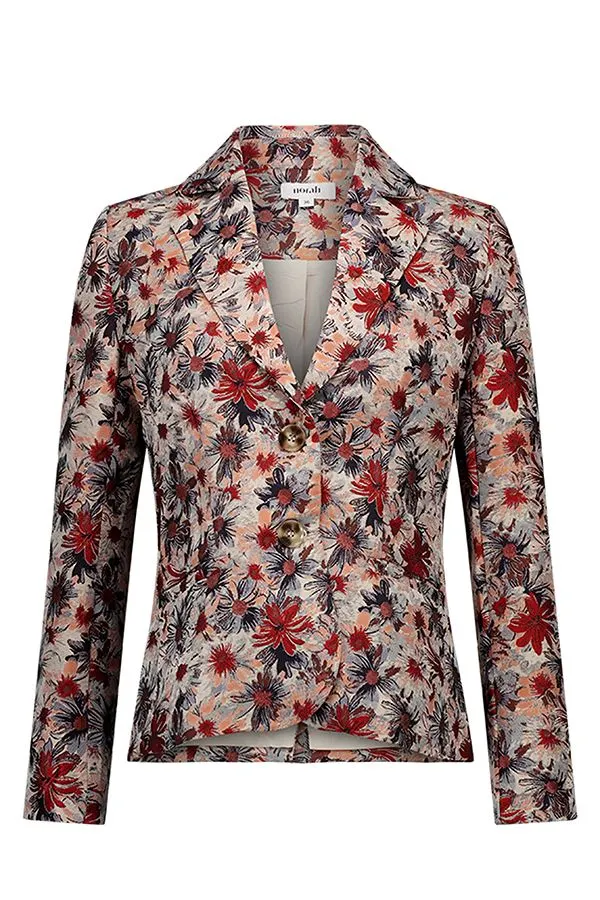 Kleurrijke blazer met bloemenprint