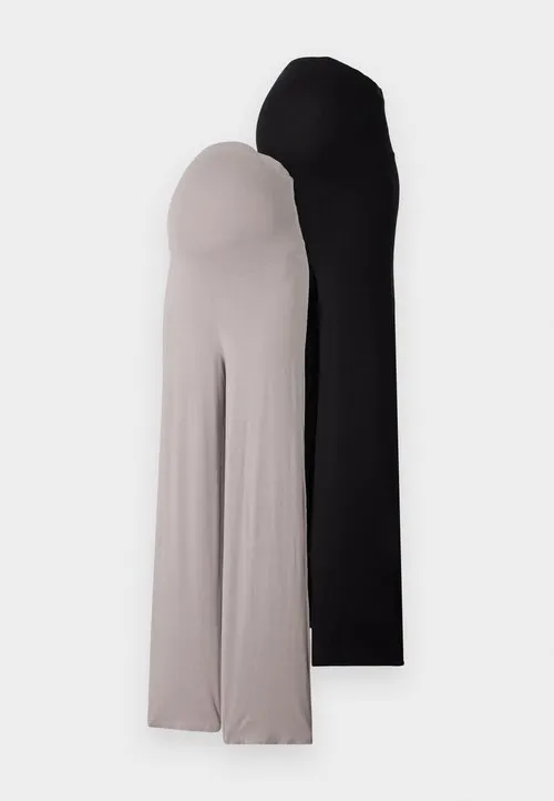 2 PACK - Wide leg - black/grey