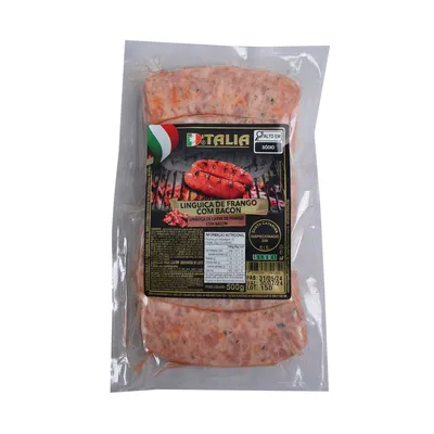 linguiça de frango com bacon 500g