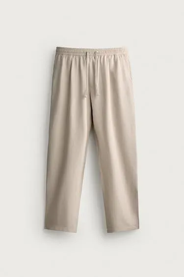 100% LYOCELL RELAXED FIT TROUSERS