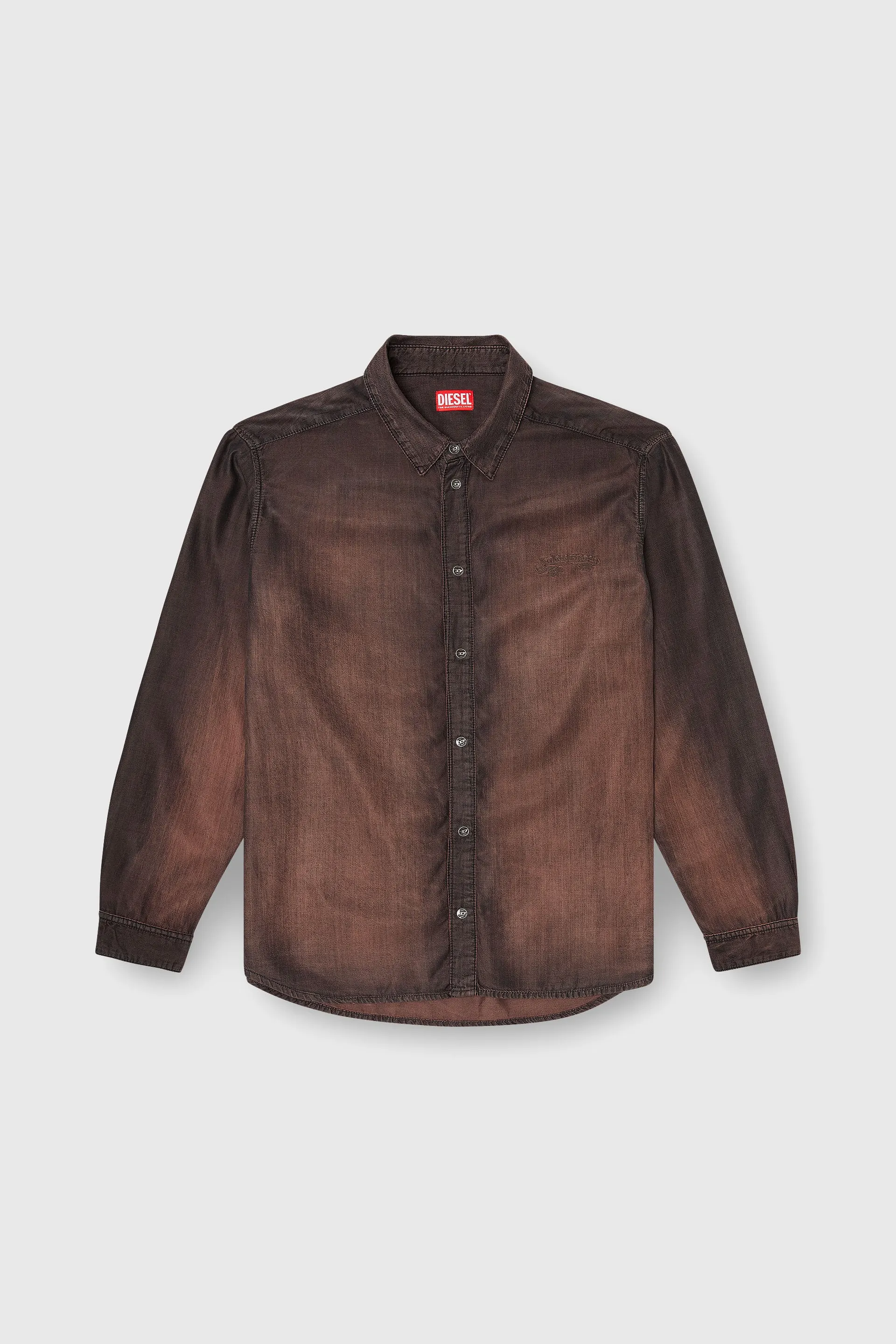 Shirt in fluid coated denim
