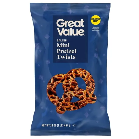 Great Value Crisp and Salty Mini Pretzel Twists, 16 oz