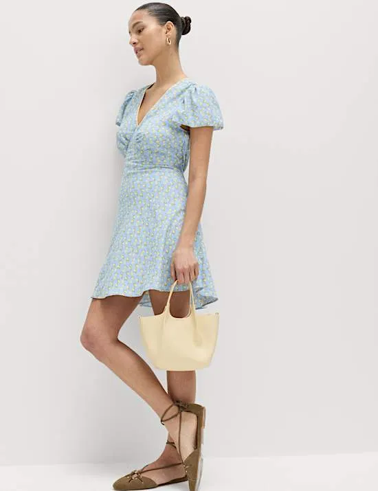 Printed Mini Tea Dress