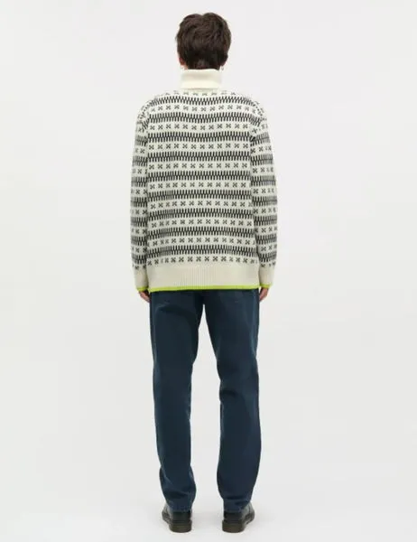 Lambswool Gustav Iceland Turtle Knit Sweater Seedpearl