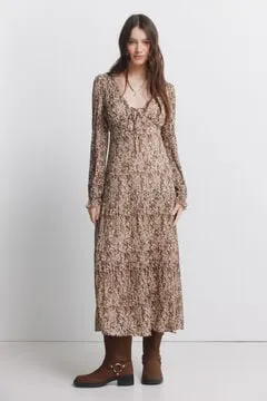 Vestido midi estampado